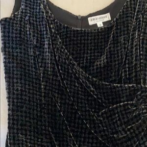Giorgio Armani - Vintage velvet houndstooth dress